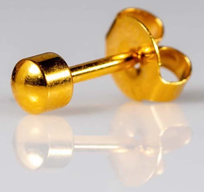 GOLD PLATE STUD - Regular Plain Head