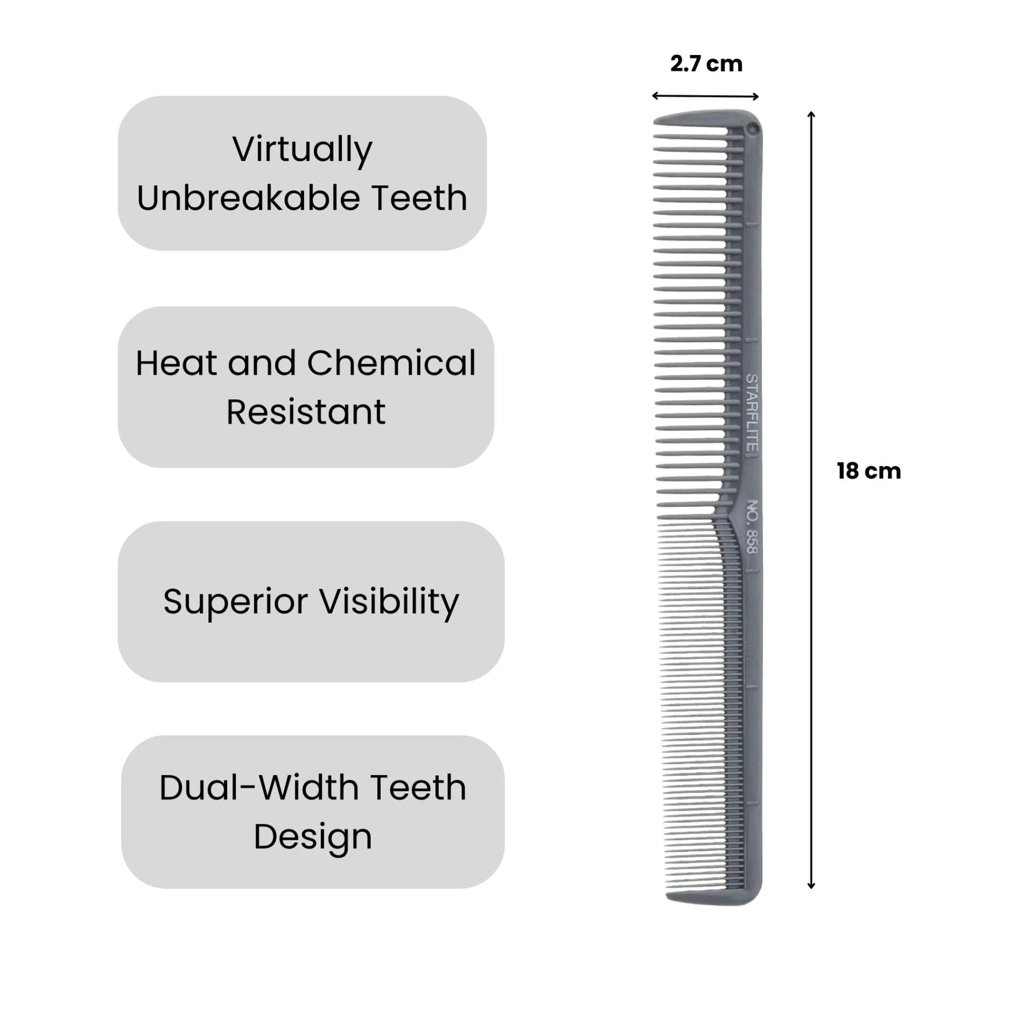 DENMAN - STARFLITE COMBS - Cutting - 178mm - SF858 - Image 2
