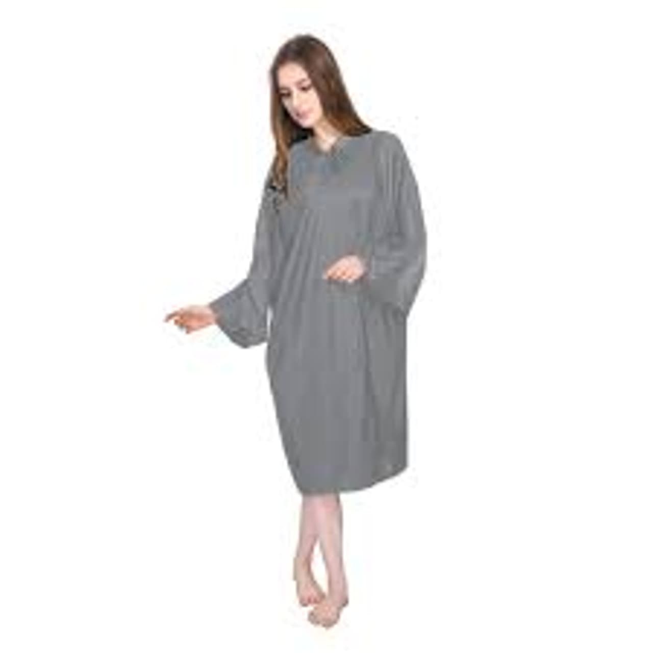 Dolly Grey Sleeved Tie Neck
