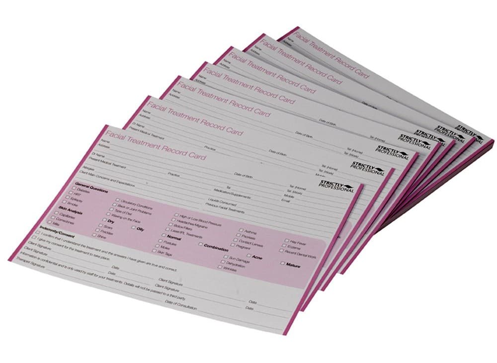 SP - ACCESSORIES - Facial Record Cards - 50 Pack