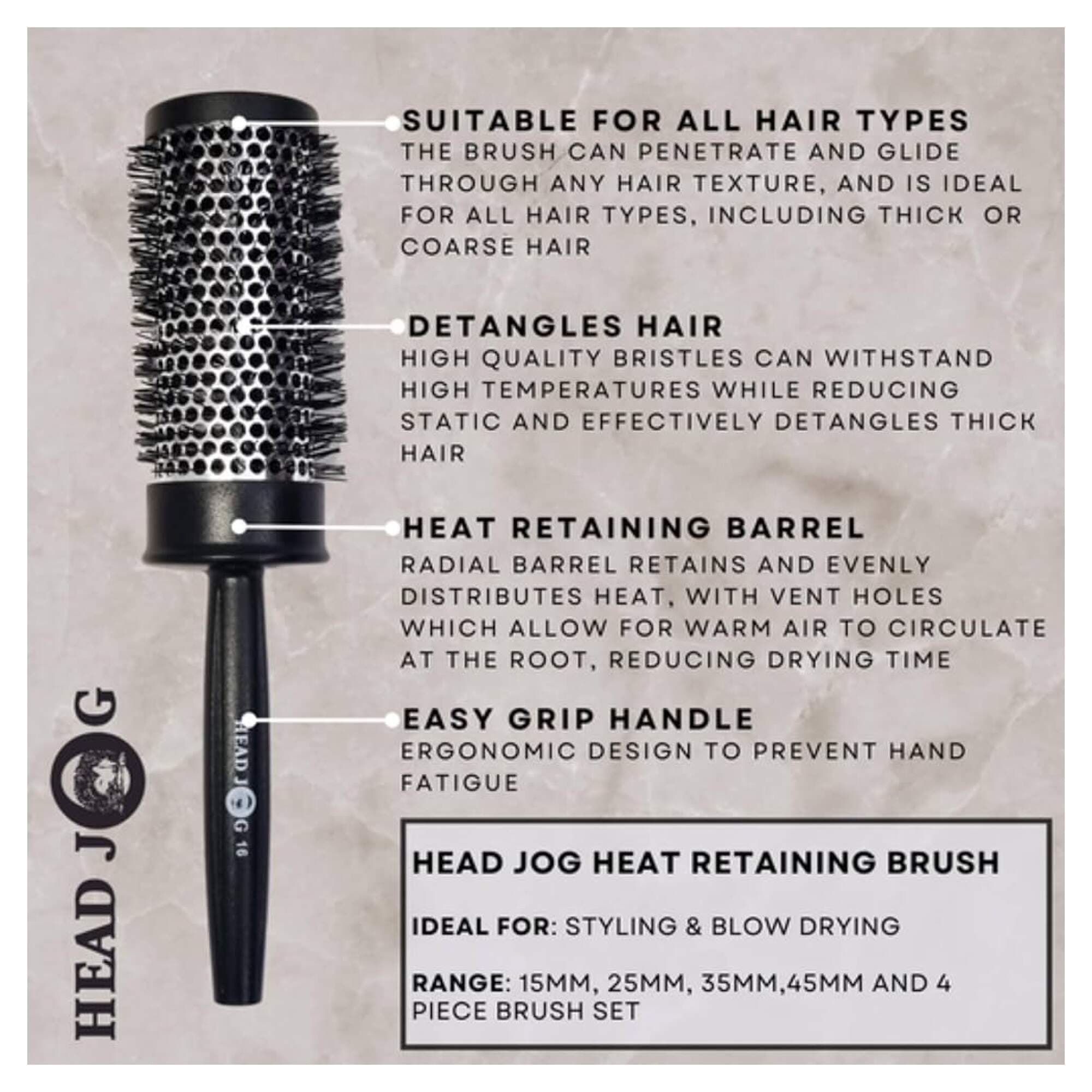 Head Jog 15 Heat Retainer Brush 35mm - Image 2