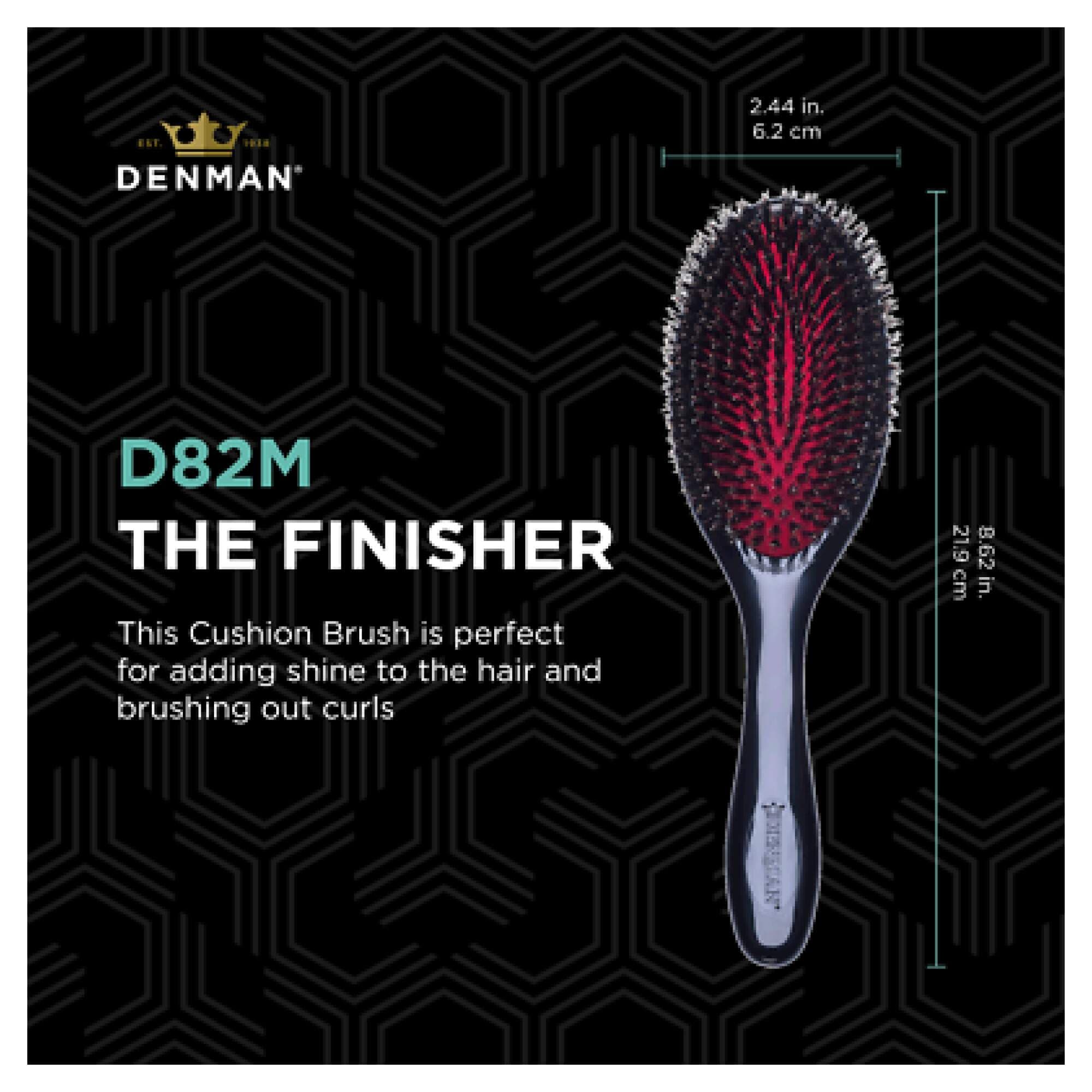 DENMAN - GROOMING - D82M Medium Cushion/Natural Bristle, Iconic - Image 2