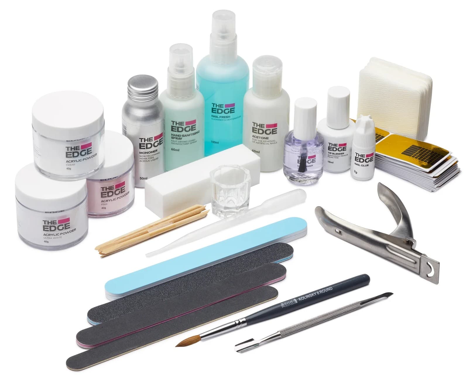 THE EDGE - NAIL SYSTEM KITS - Acrylic Liquid & Powder Kit 