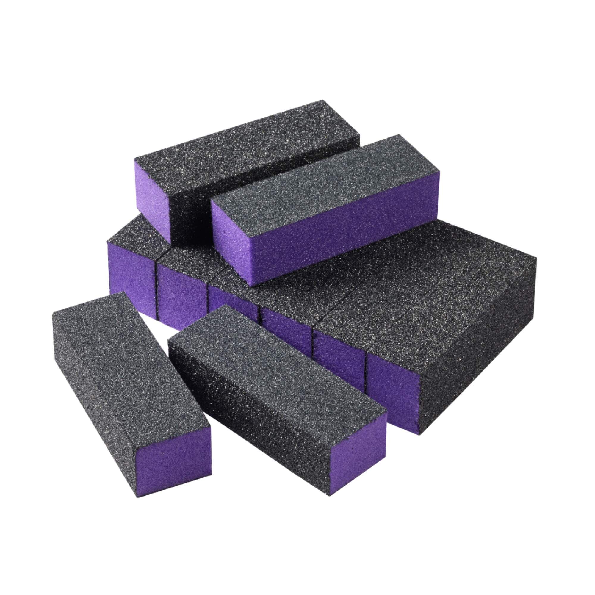 THE EDGE - SANDING BLOCKS - 60/100 - 3 Sided - Purple & Black - 10Pk - Image 2