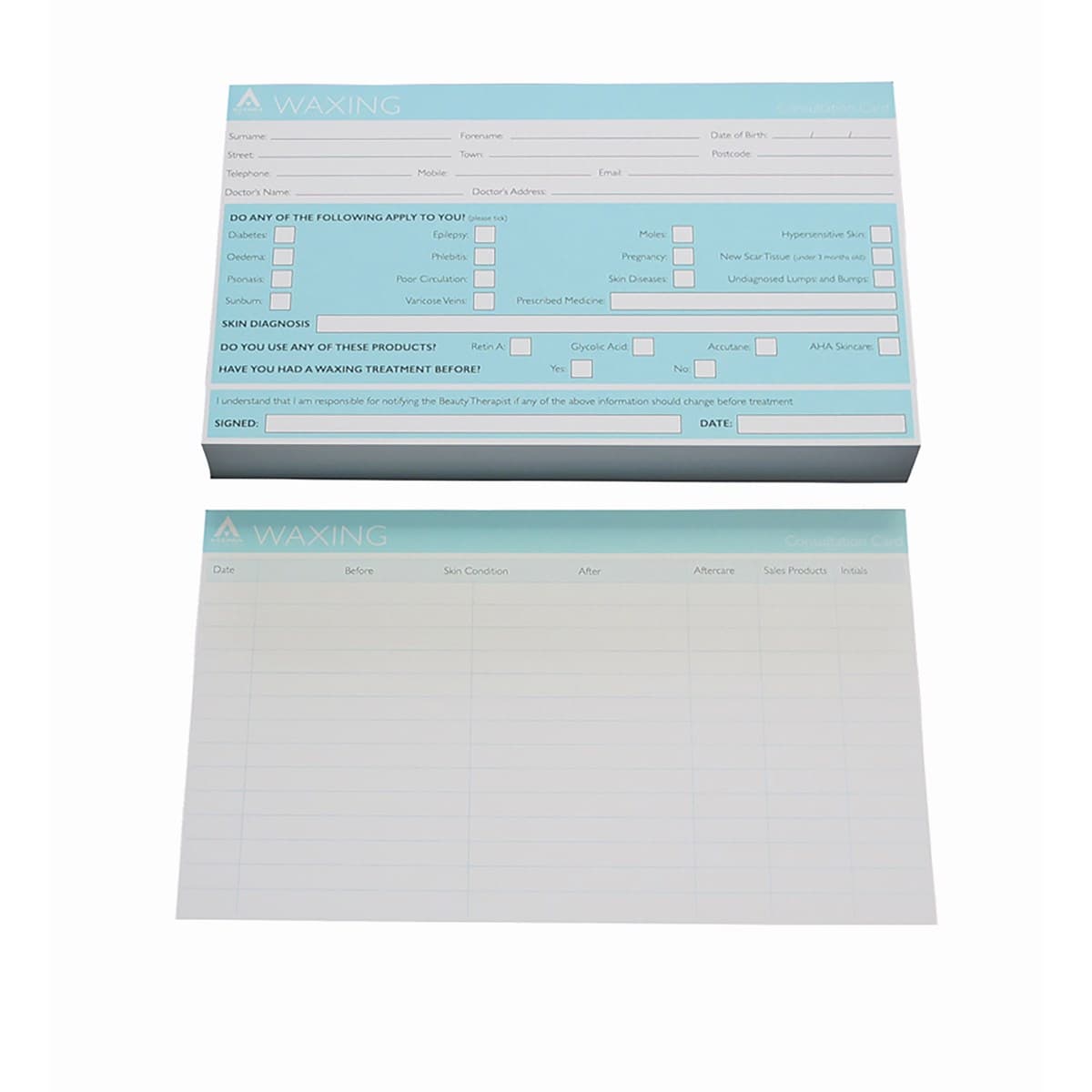 Waxing Consultation Card