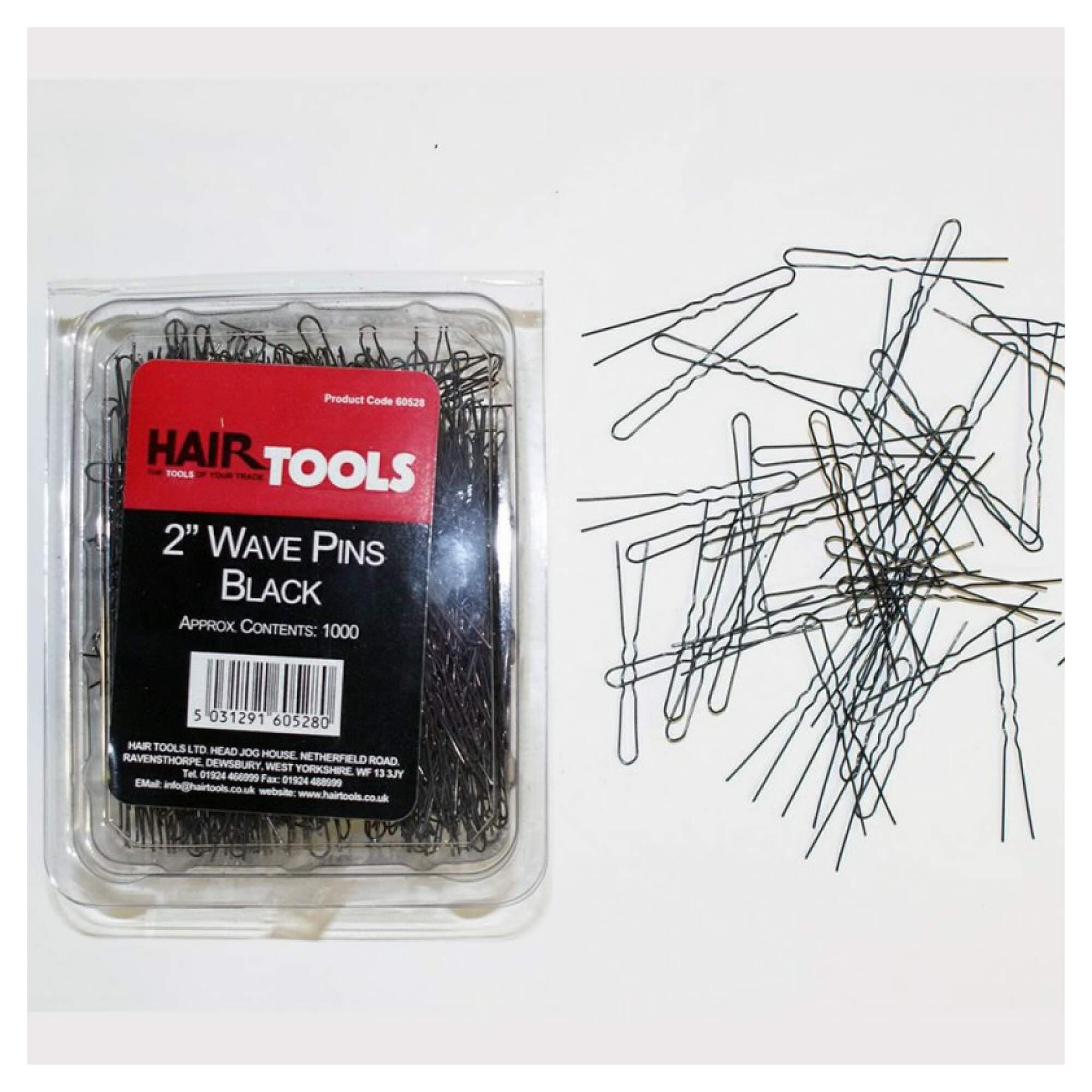 HAIR TOOLS - Pins & Grips - Wave Pins - 2" Black 1000pk