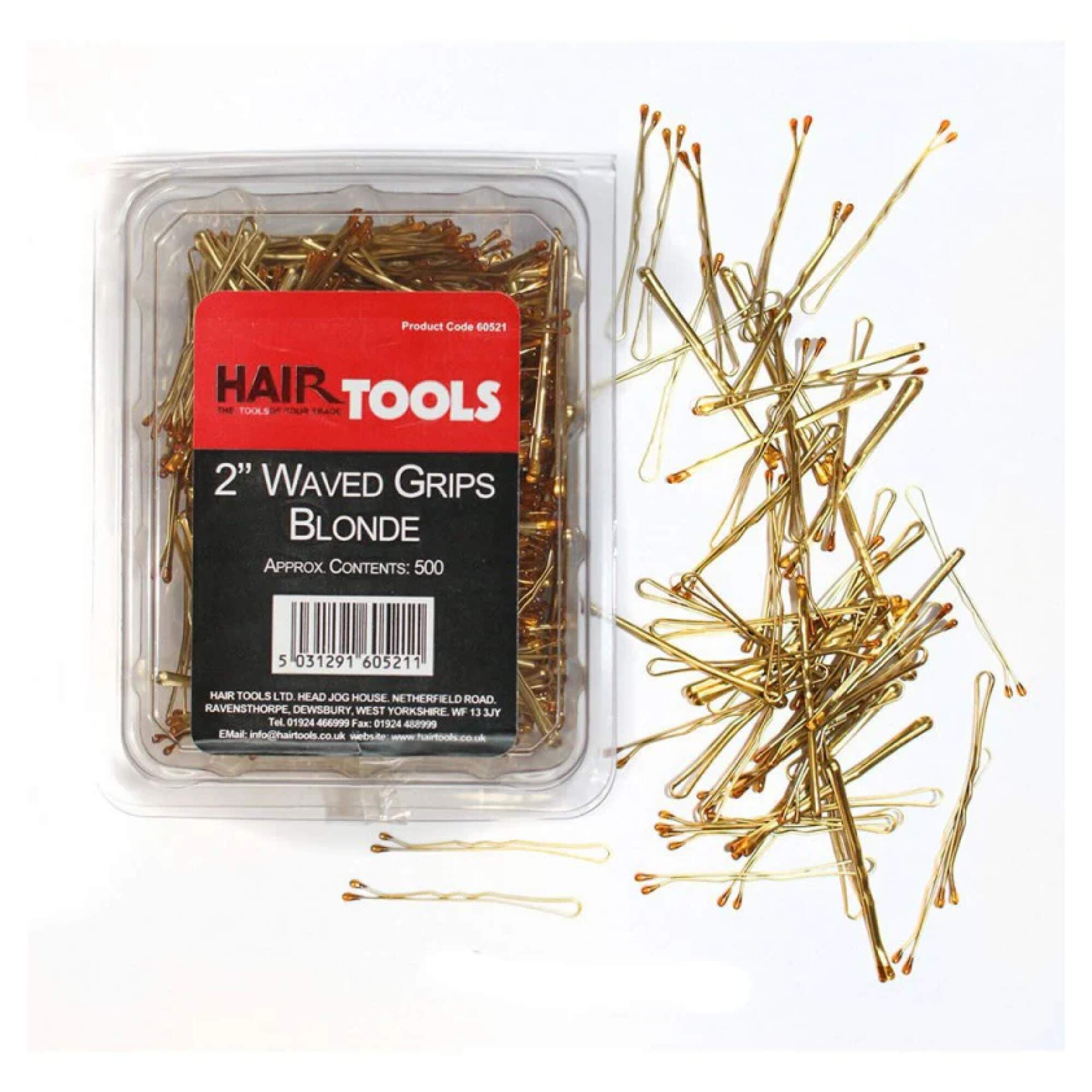 Hair Tools Waved Kirby Grips 2" Blonde 500pk - Image 2