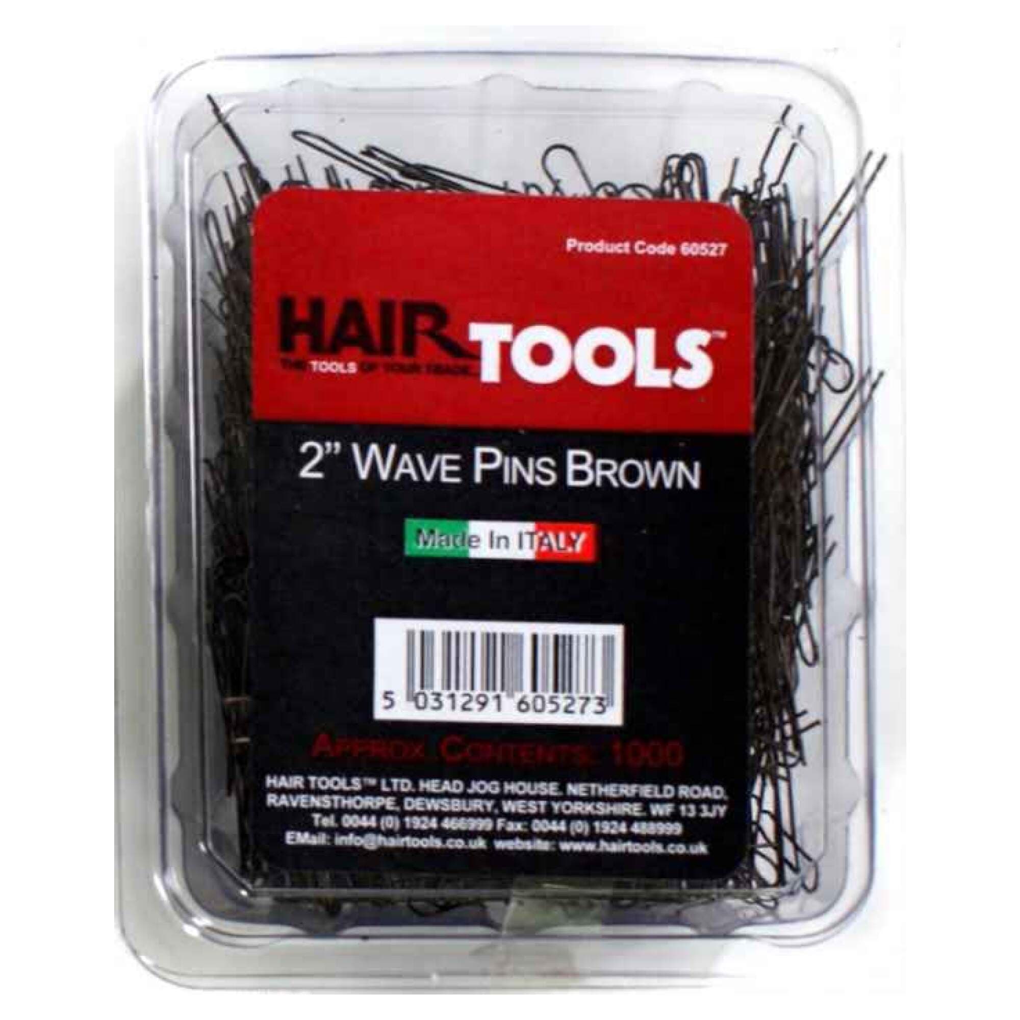 HAIR TOOLS - Pins & Grips - Wave Pins - 2" Brown 1000pk