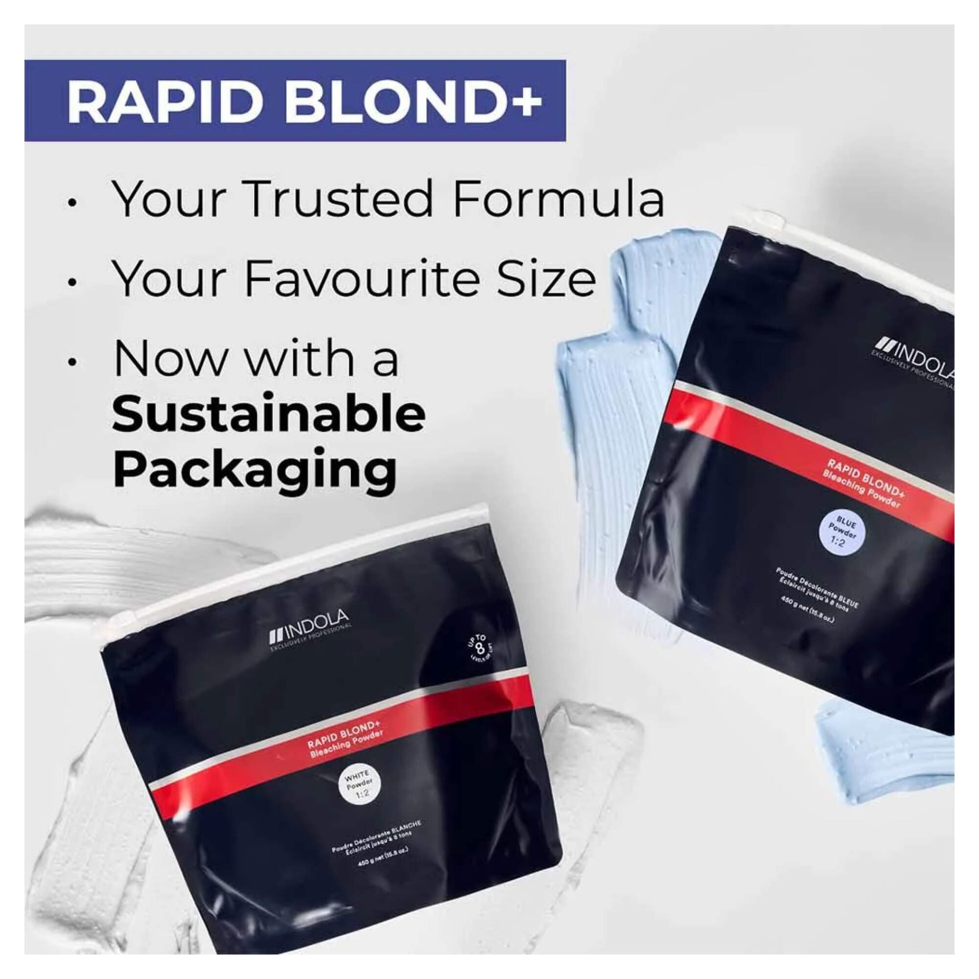 INDOLA - BLEACH - Rapid Dust Free Blue Bleach - 450g - Image 2