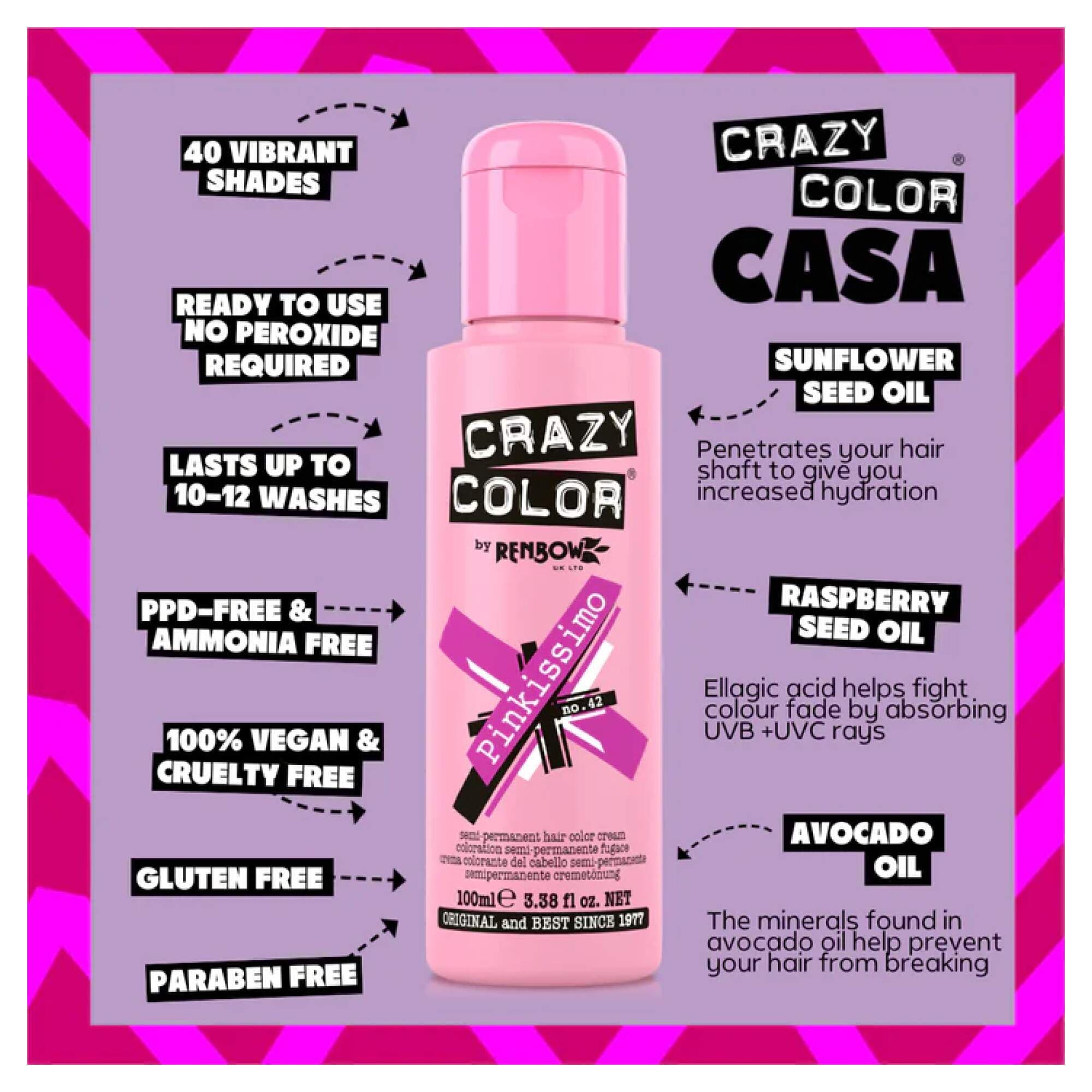 Crazy Color - Vibrant Shades - Pinkissimo (42) - Image 2