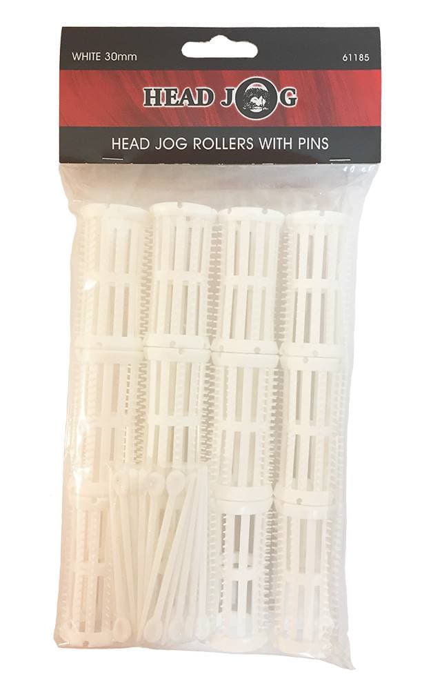 Head Jog Brush Rollers White 30mm