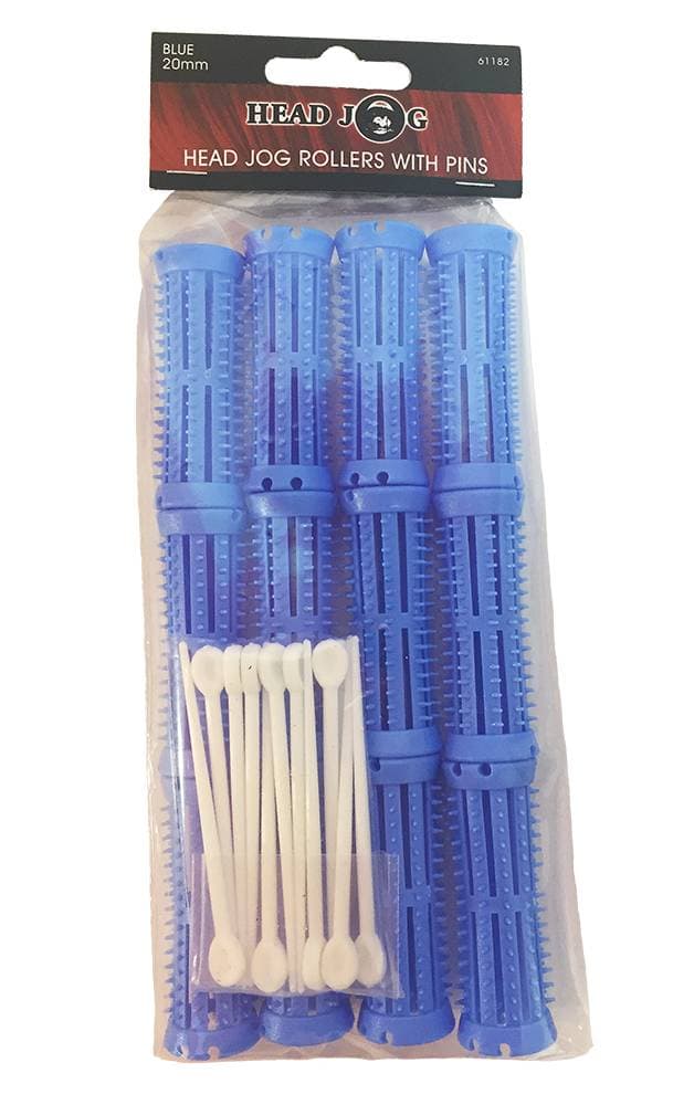 Head Jog Brush Rollers Blue 20mm