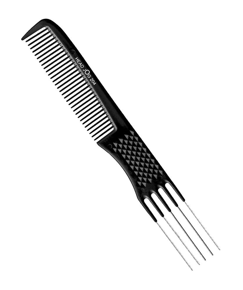 Head Jog 204 Metal Pin Comb Black
