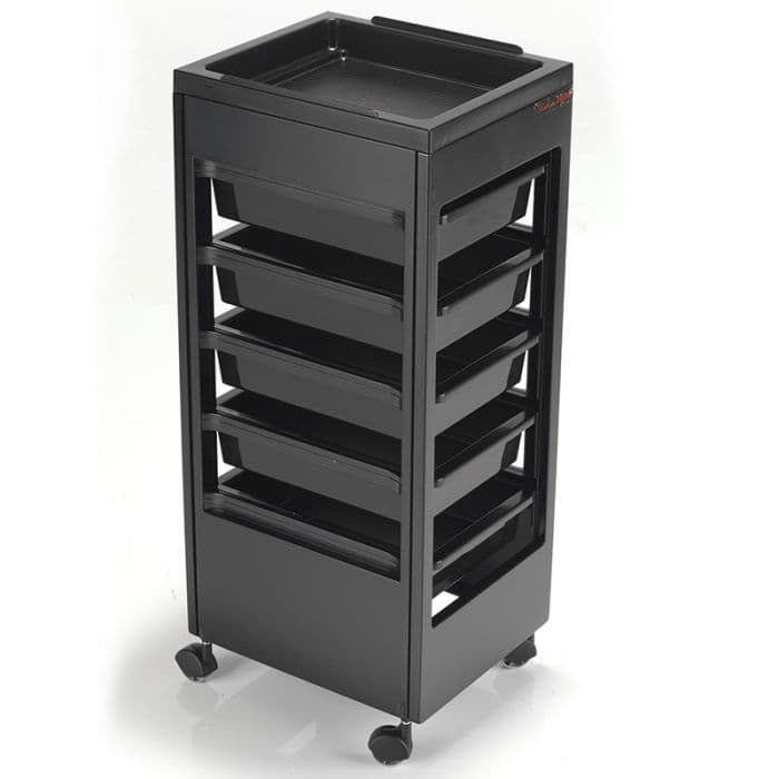 Next Day Despatch (£10 surcharge) Salon - Studio Trolley Black With Flat Top Tray