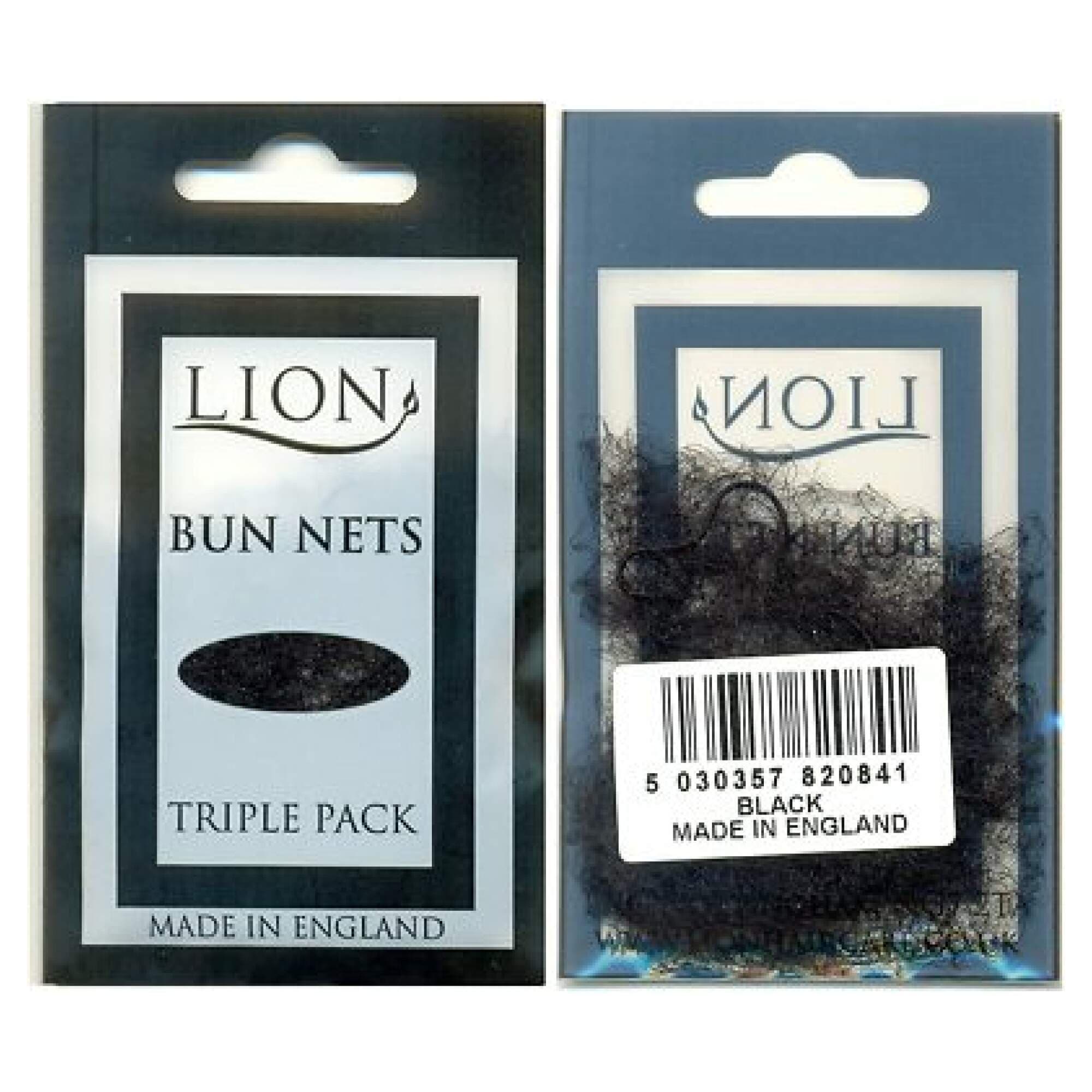 Lion Bun Nets - Black (12 x 3pc)