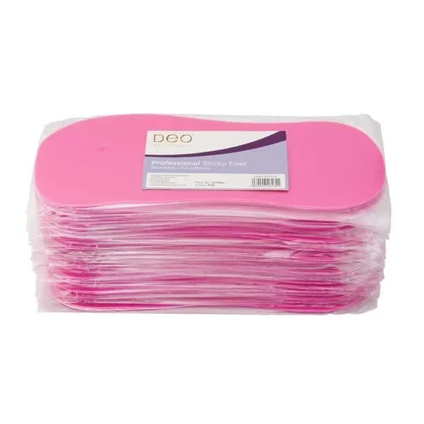 DEO - DISPOSABLE FOOT WEAR - Pink Sticky Feet - 25 Pairs