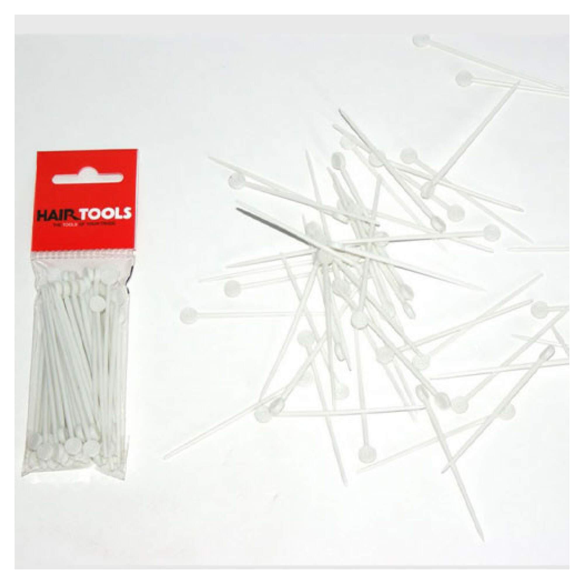 HAIR TOOLS - Pins & Grips - White Roller Pins Deluxe (50)