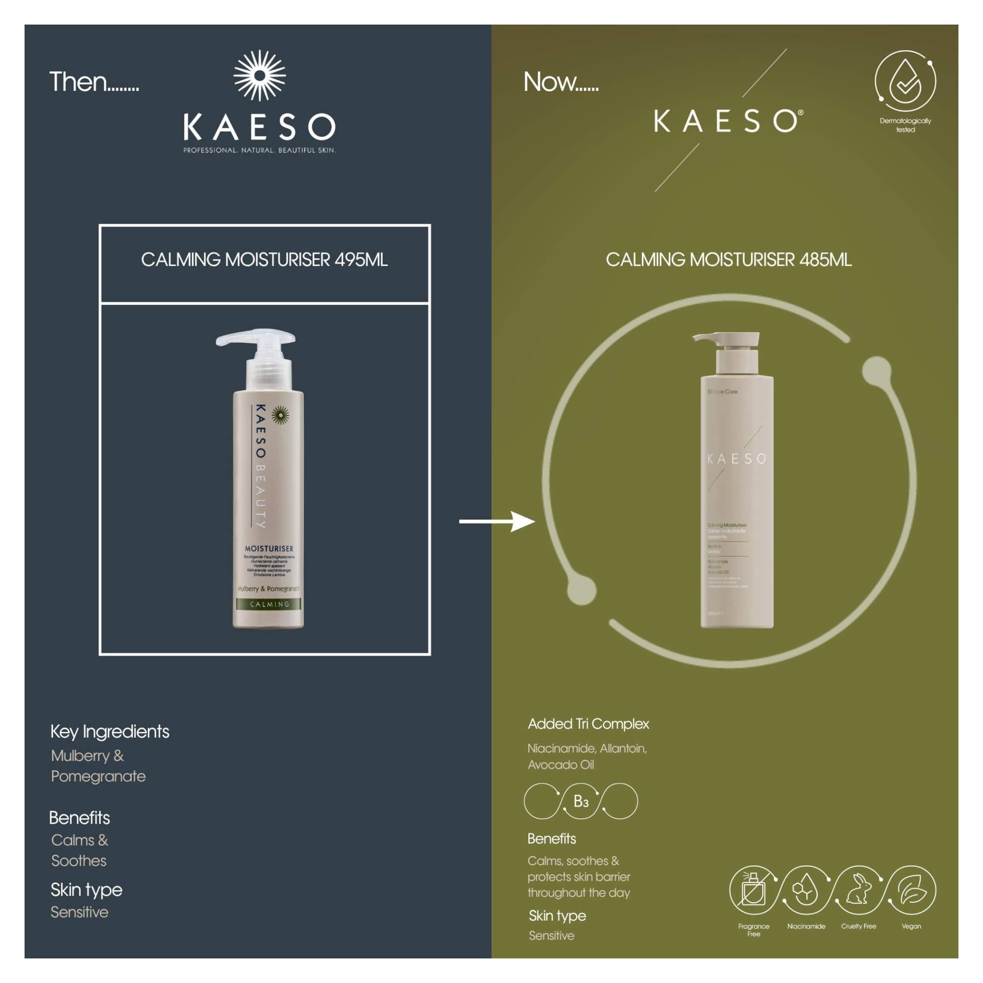 KAESO SKINCARE - B3 Calming Moisturiser 485ml