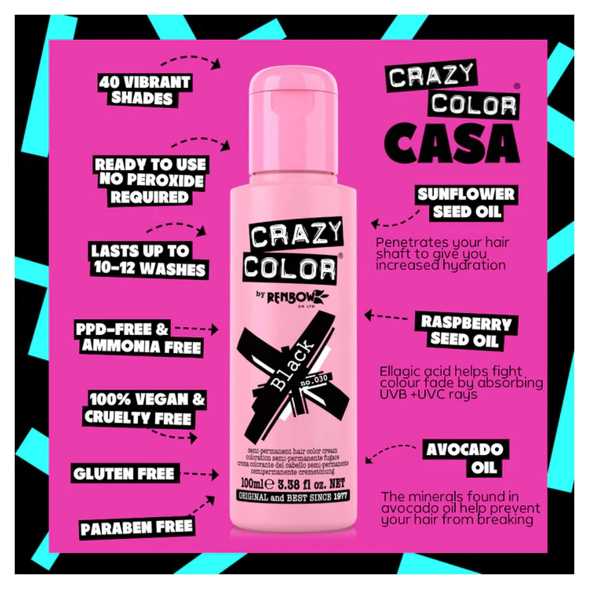 Crazy Color - Vibrant Shades - Black (30) - Image 2