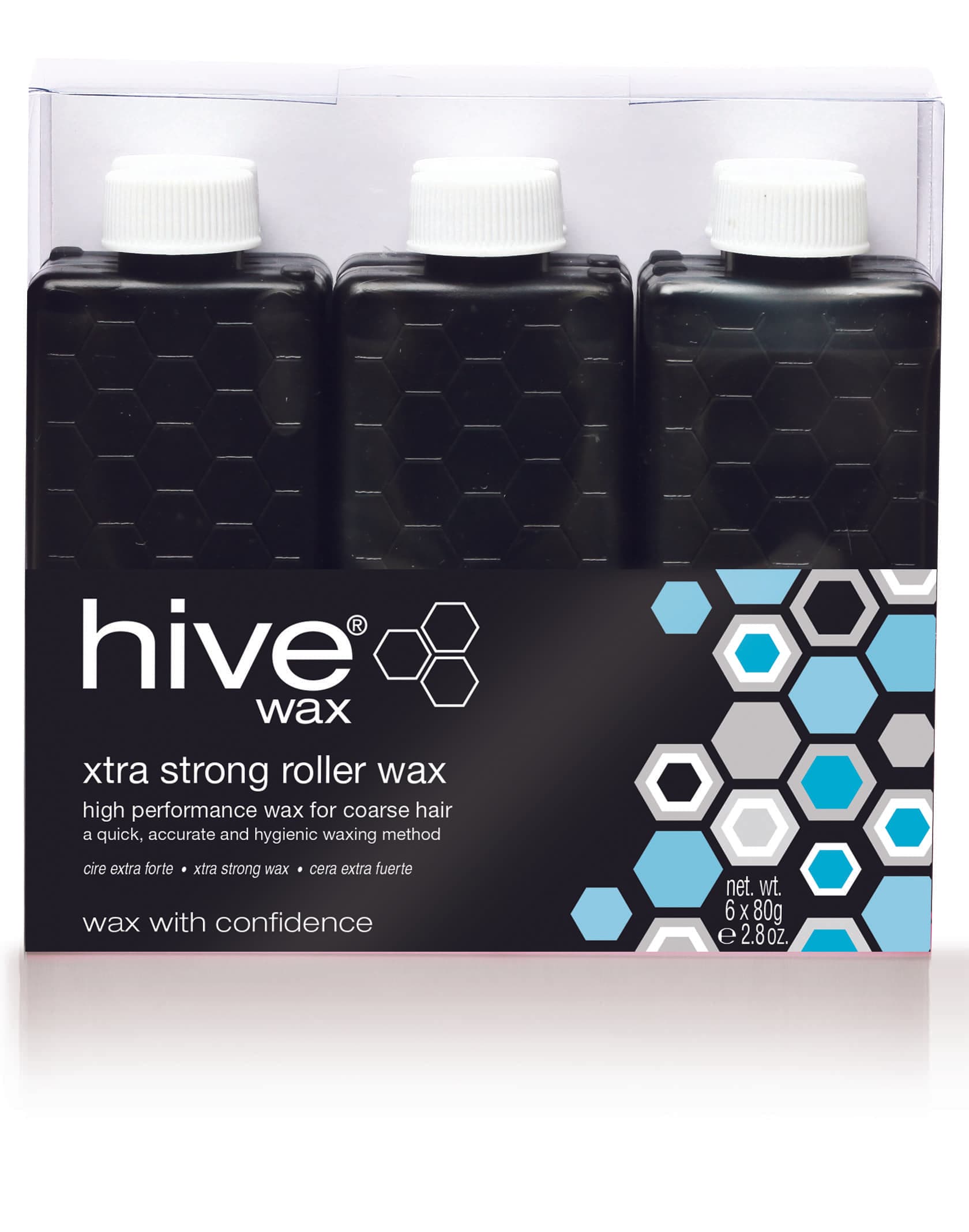 HIVE - ROLLER WAX CARTRIDGES - Xtra Strong Warm Wax - 80g - 6 Pack