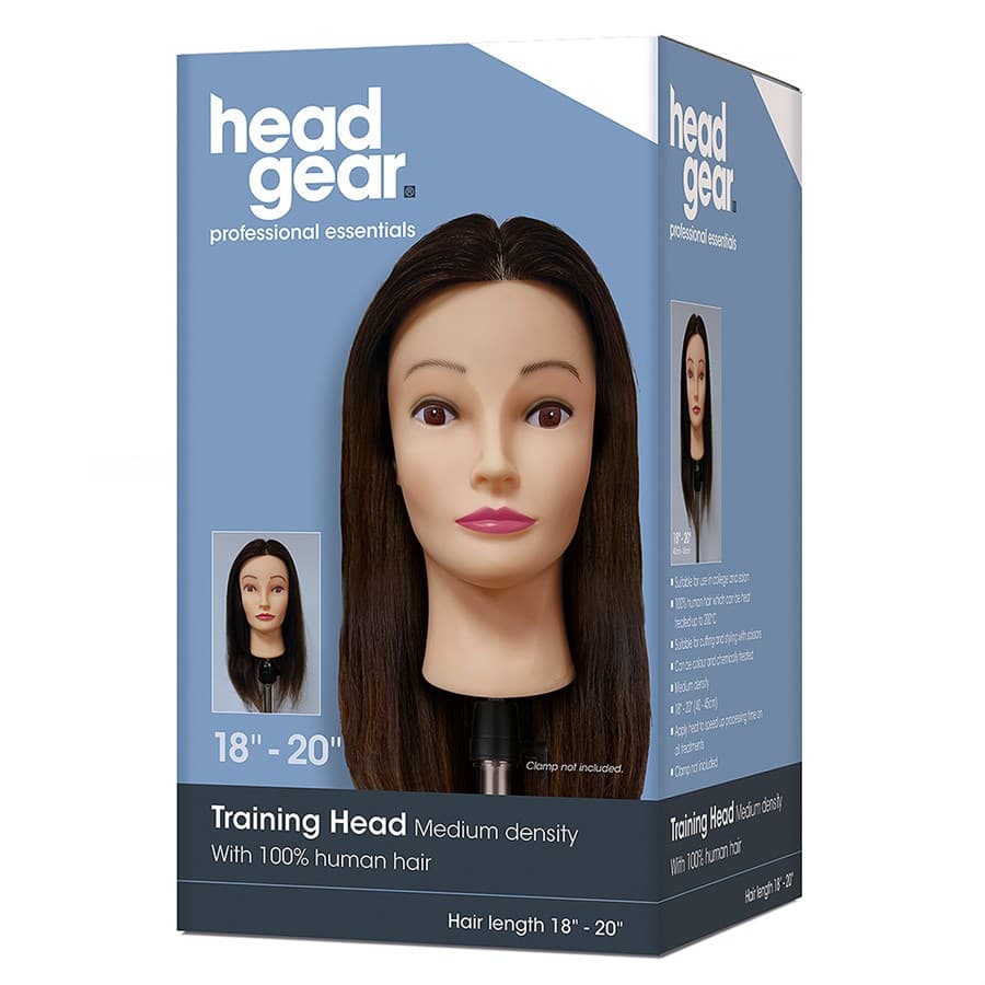 HEAD GEAR - HEADS - 40-45cm (16-18") Training Head - 100% Human Hair