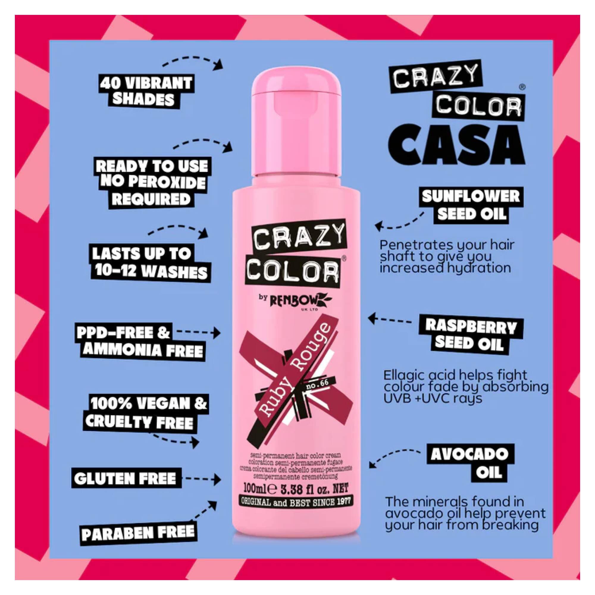 Crazy Color - Vibrant Shades - Ruby Rouge (66) - Image 2