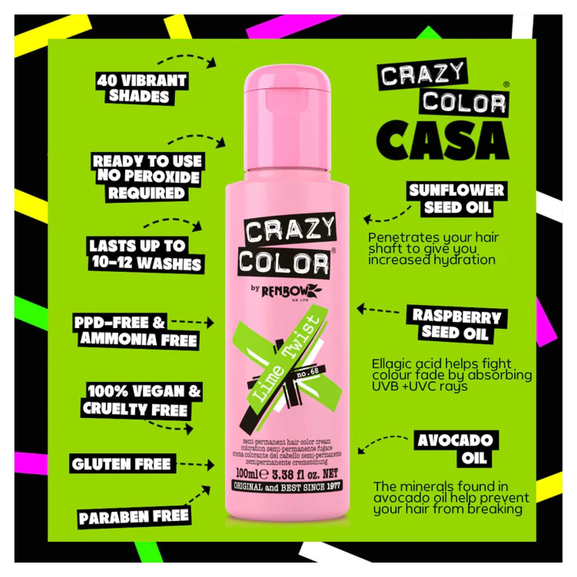 Crazy Color - Vibrant Shades - Lime Twist (68) - Image 2