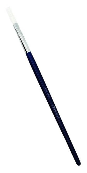 Pure Nails Nylon Gel Brush - Flat White Size 6