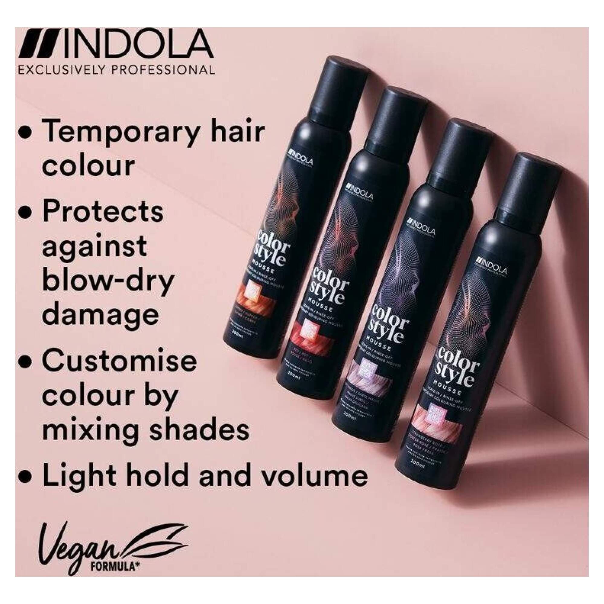 INDOLA - COLOR STYLE MOUSSE - Anthracite - 200ml - Image 3