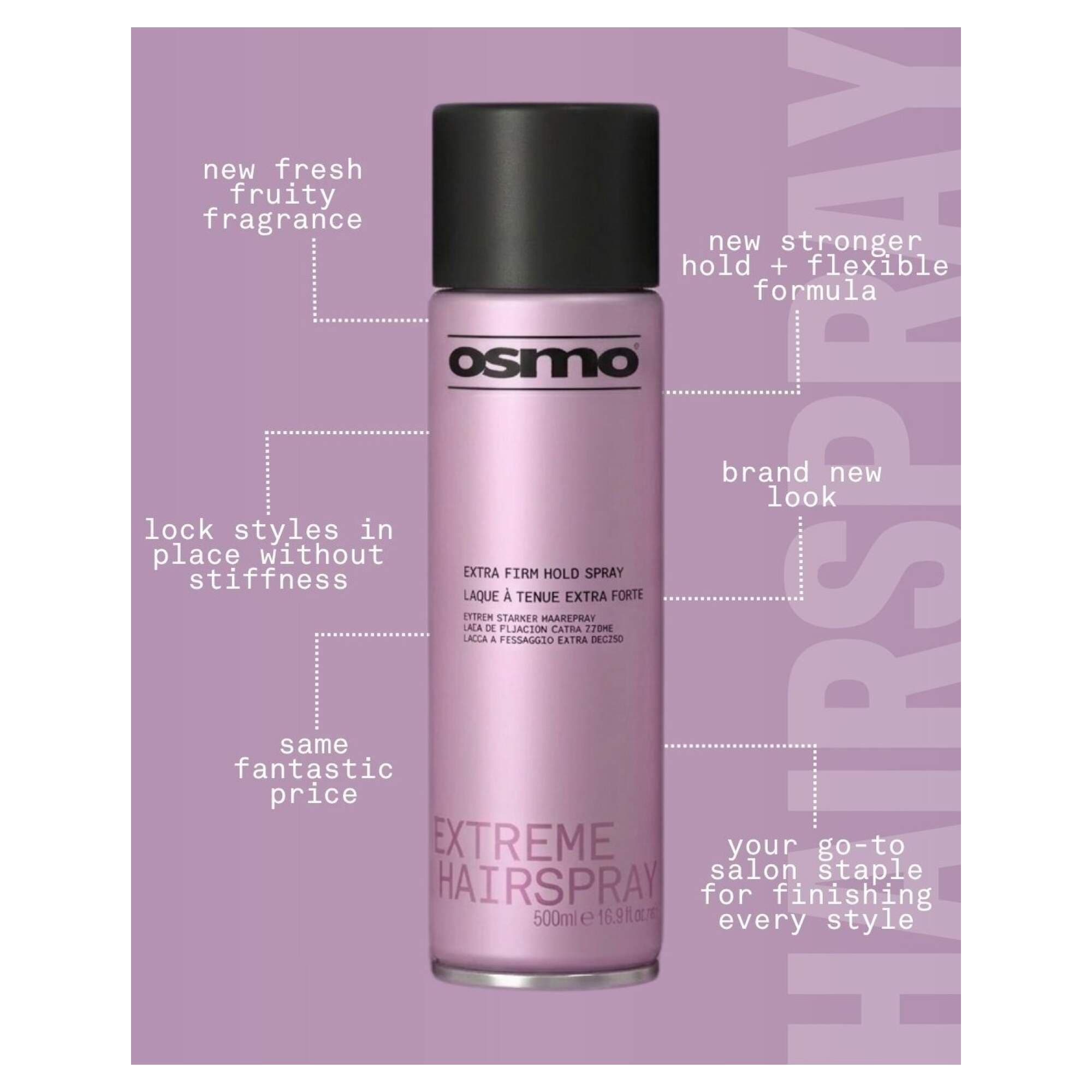 NEW OSMO - Style & Finish - Extreme Extra Firm Hairspray - Image 2
