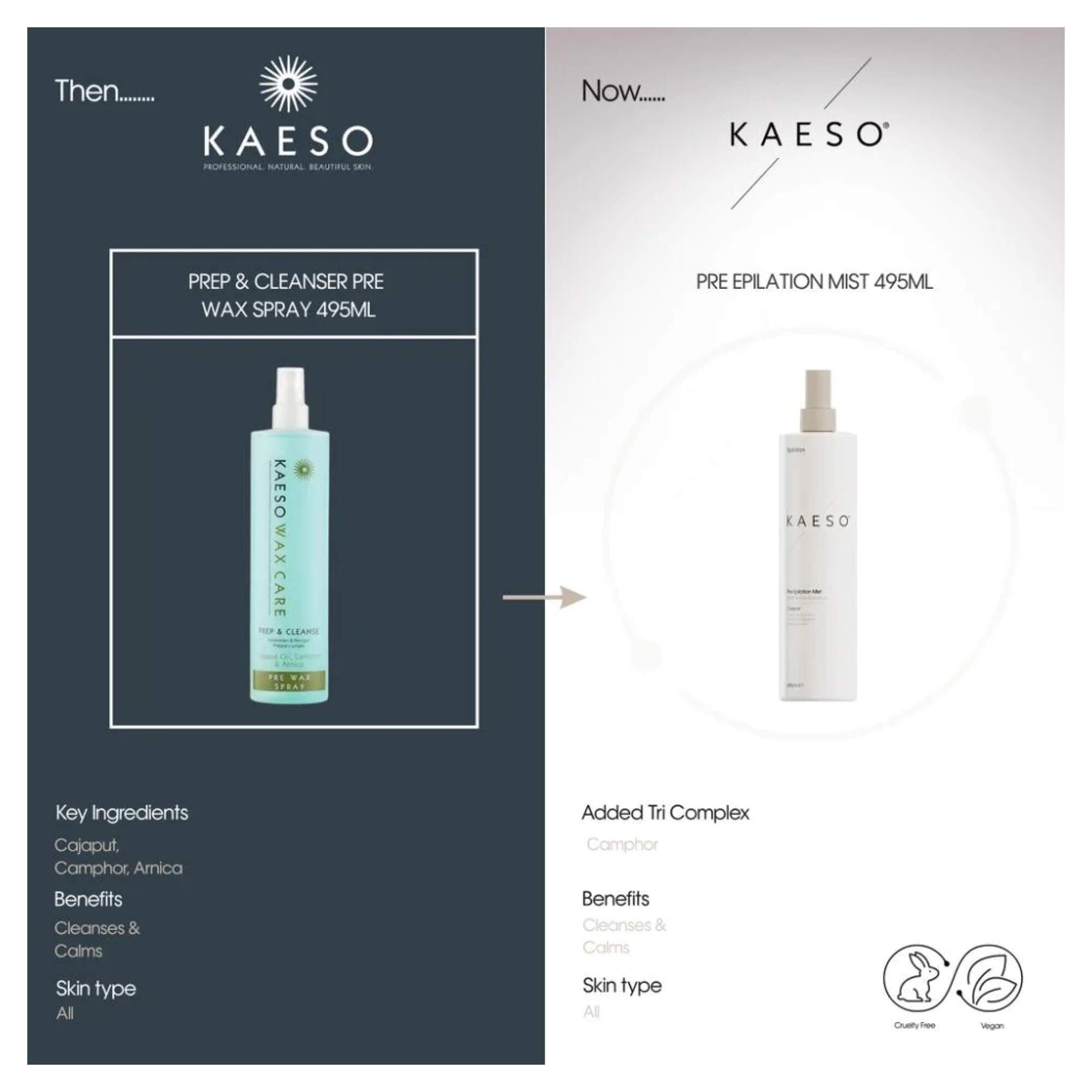 KAESO WAXCARE - Prep & Cleanse, Pre Wax Spray