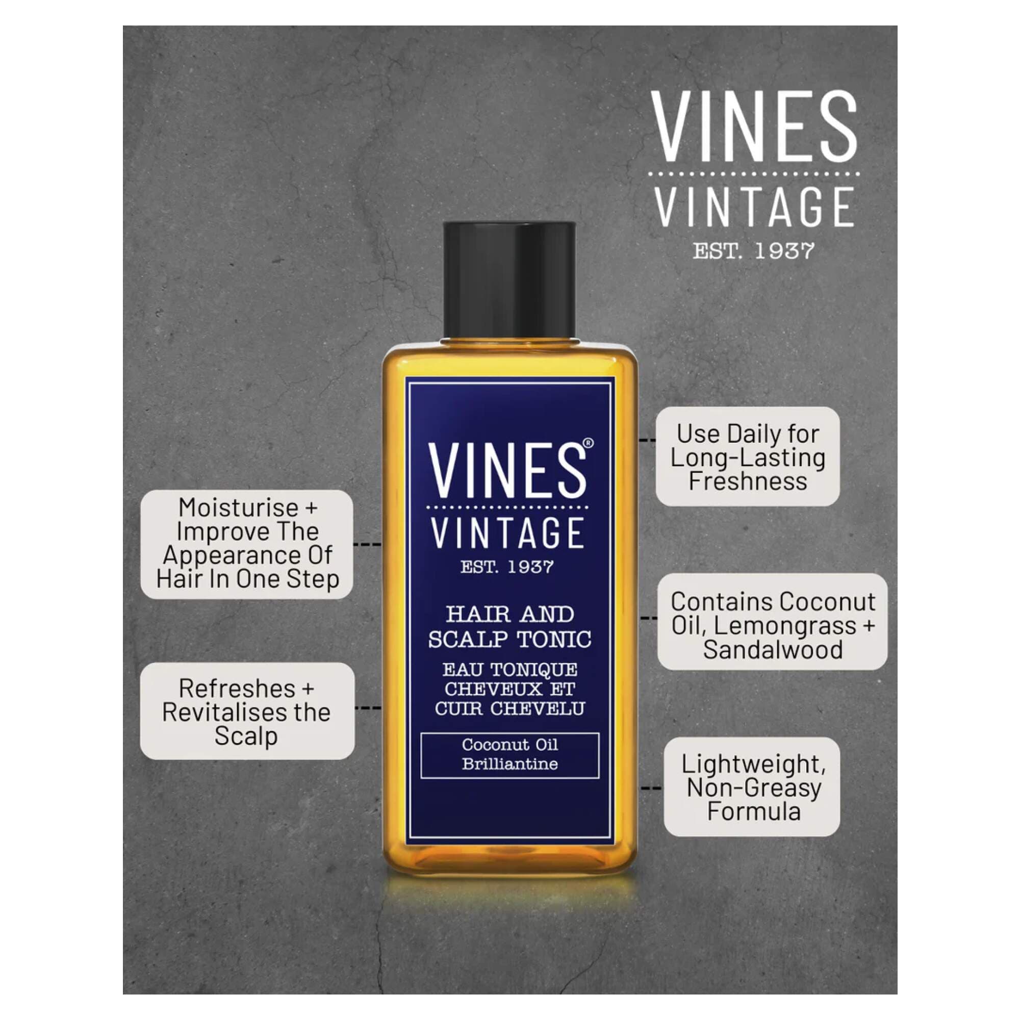 VINES VINTAGE - TONIC - Coconut Oil Brilliantine - Image 2