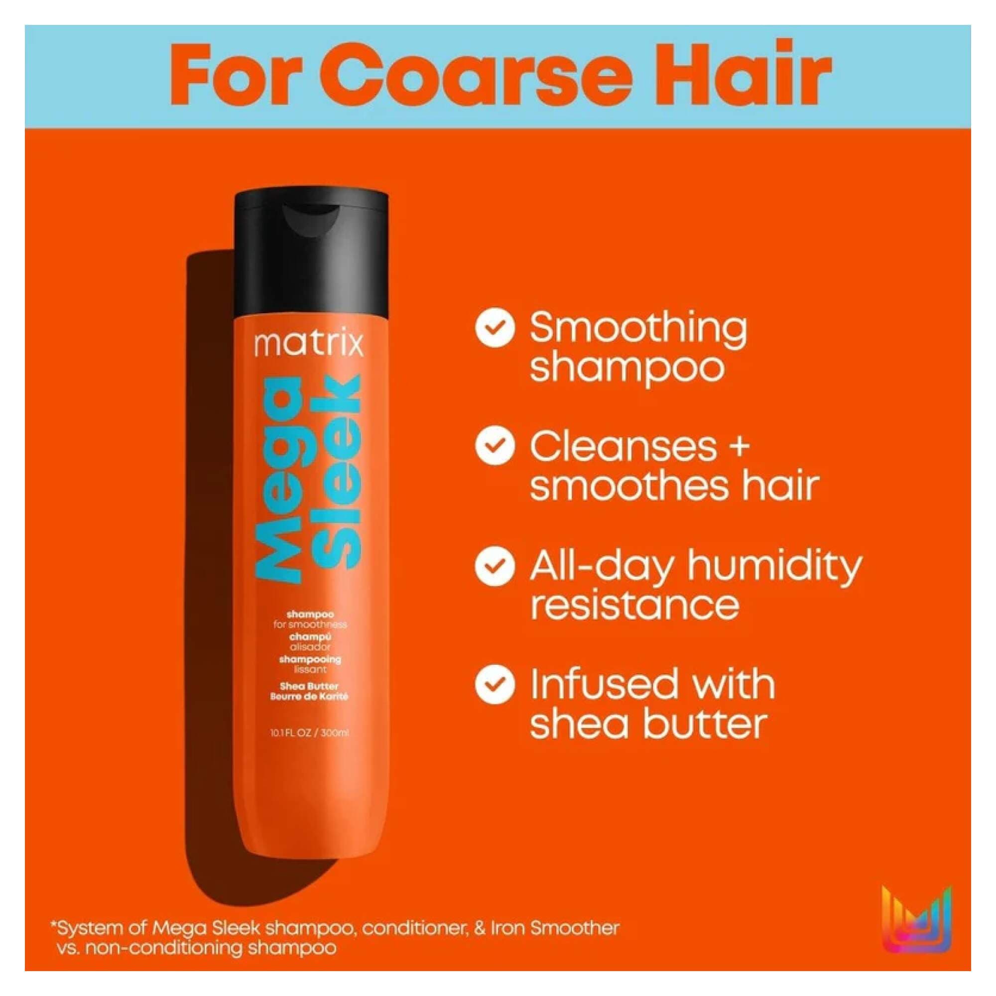 Total Results Mega Sleek Shampoo 300ml - Image 2