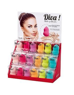 Diva Make Up Blender Retail Display (18pc)