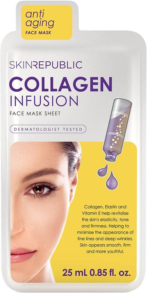 SKIN REPUBLIC - FACE SHEET MASK - Collagen Infusion - Anti-Aging