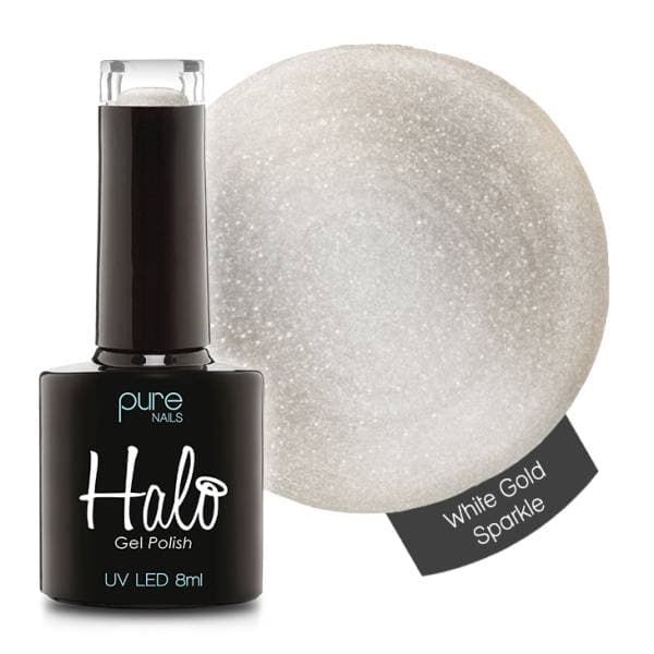 Halo Gel Polish - White Gold Sparkle