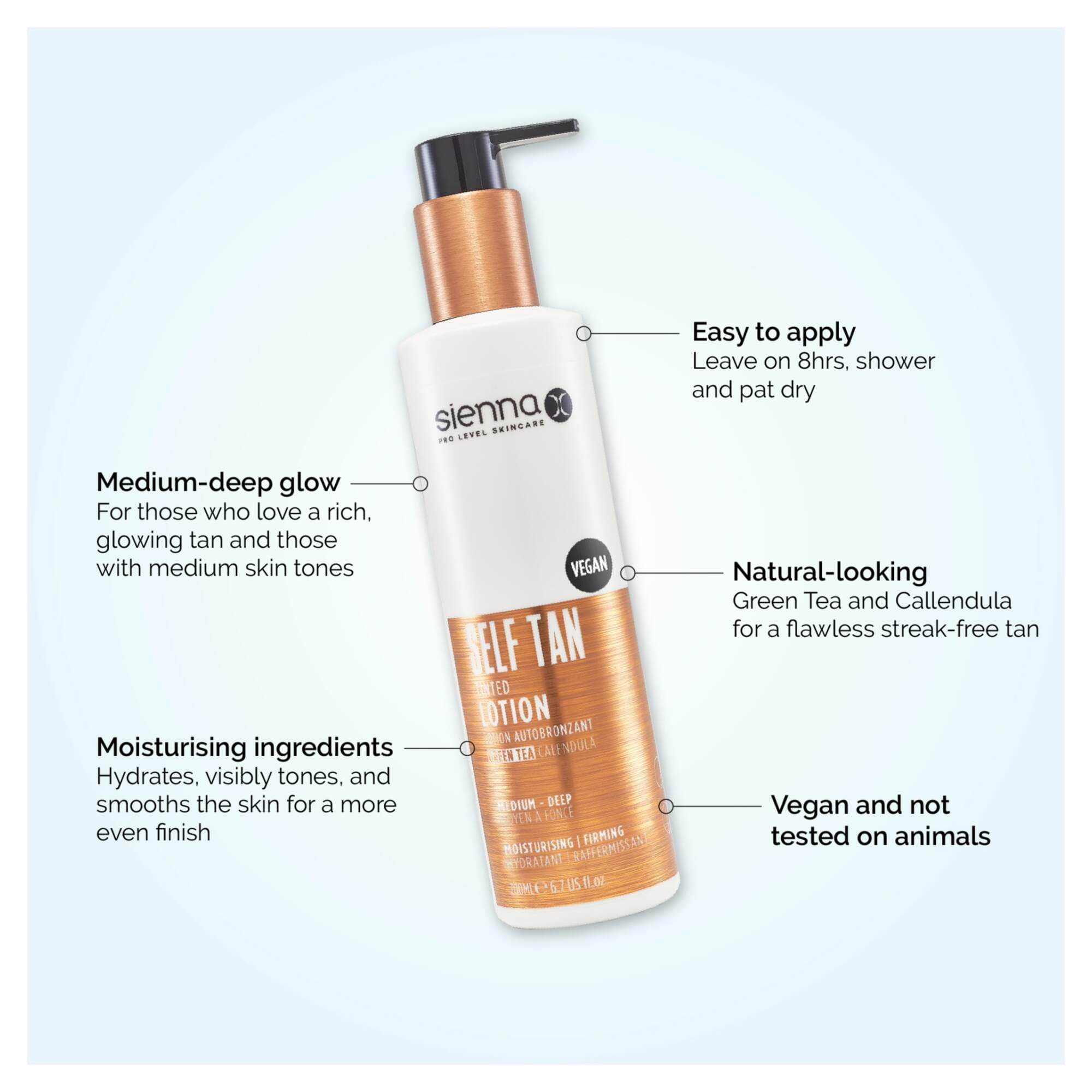 SIENNA X TAN - RETAIL - Self Tan Tinted Lotion - 200ml - Image 2