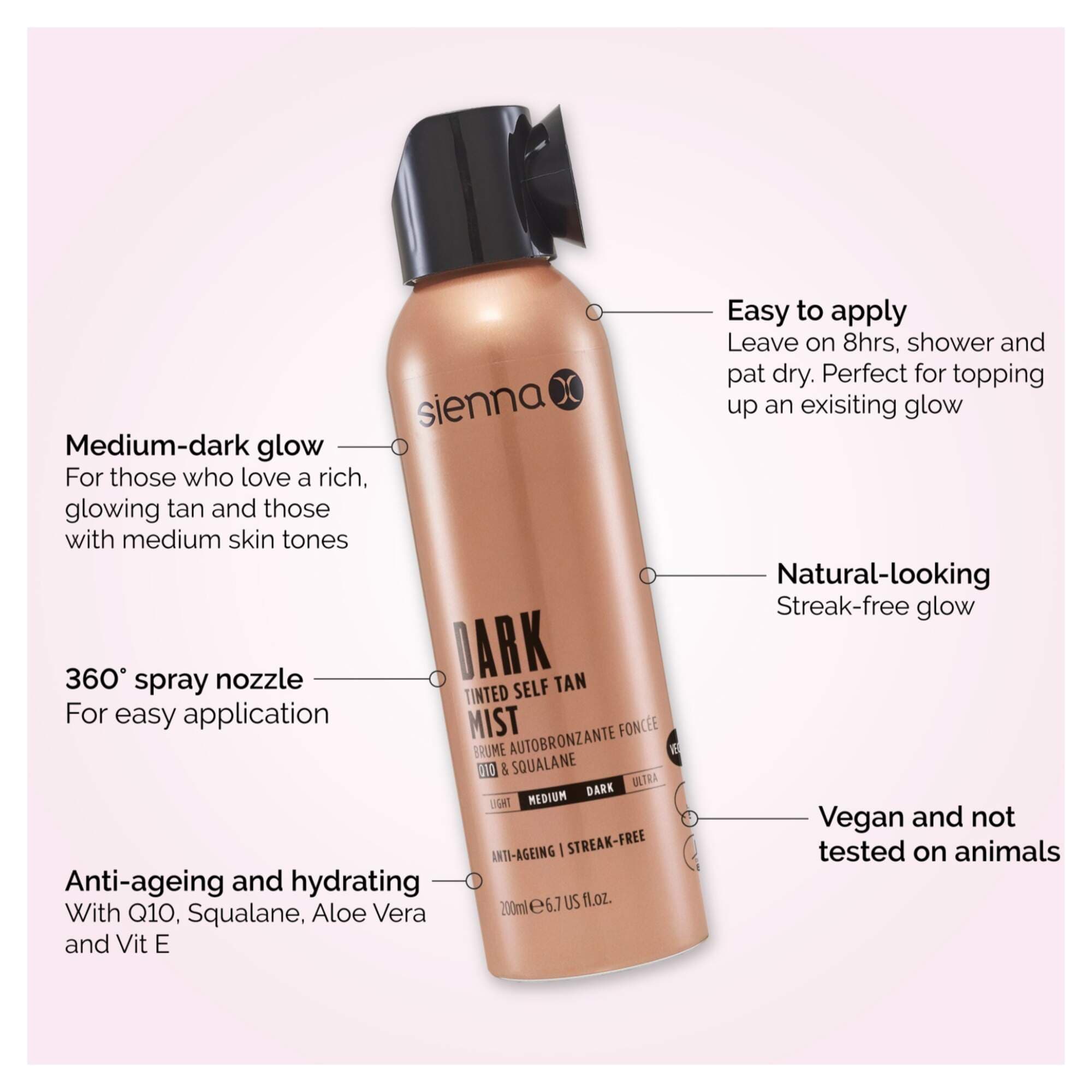 SIENNA X TAN - RETAIL - Self Tan Q10 Tinted Mist - 200ml - Image 3