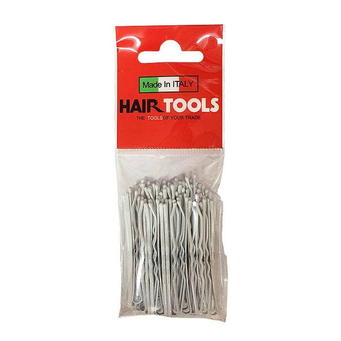 Hair Tools Waved Kirby Grips 2" White 50pk