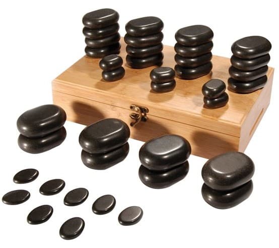DEO - STONE HEATERS - Black Massage Stone Set - 36 pieces-assorted sizes
