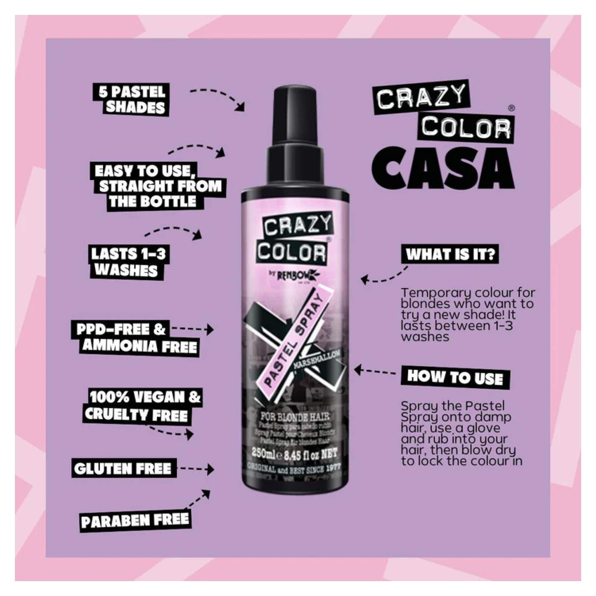 Crazy Color - Spray In's - Pastel Spray Marshmallow - Image 2