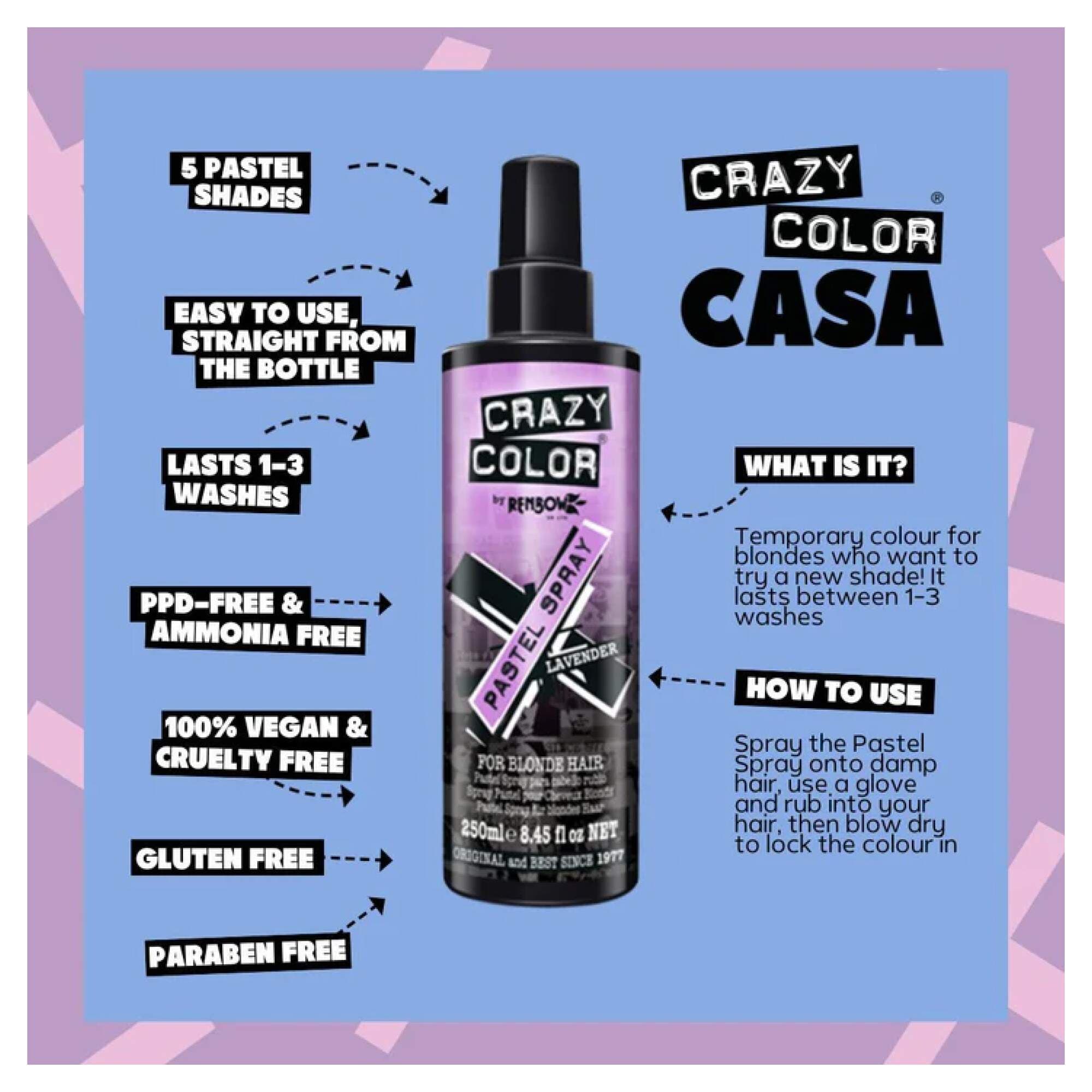 Crazy Color - Spray In's - Pastel Spray Lavender - Image 2
