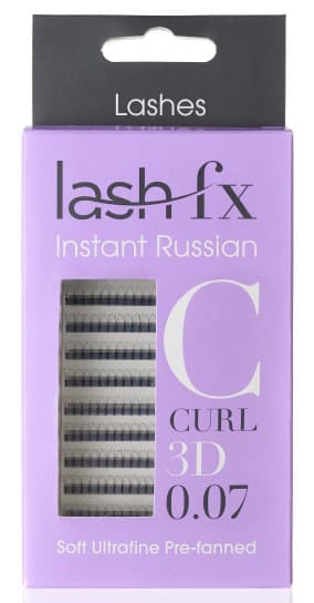 Lash FX - Tray Lashes Instant Russian - C Curl 3D Extra Fine (0.07) 11mm