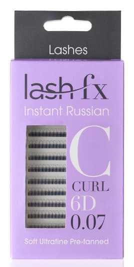 Lash FX - Tray Lashes Instant Russian - C Curl 6D Extra Fine (0.07) 13mm