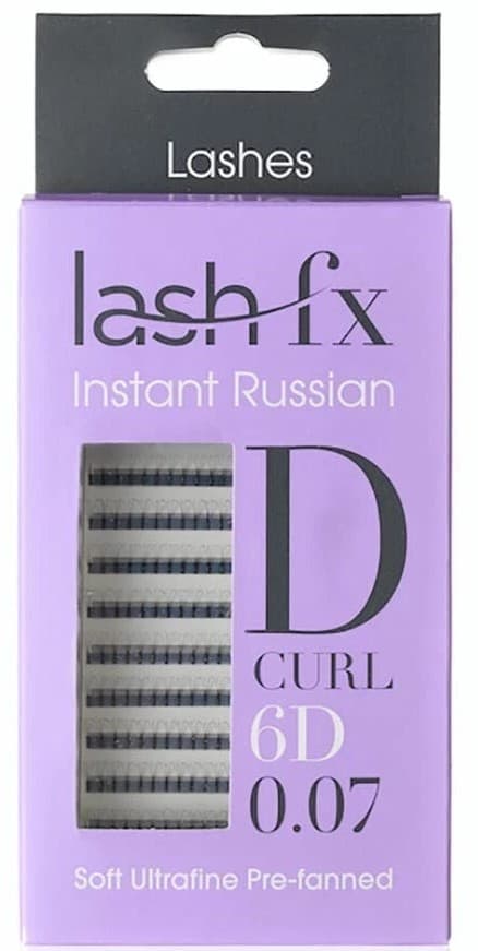 Lash FX - Tray Lashes Instant Russian - D Curl 6D Extra Fine (0.07) 11mm