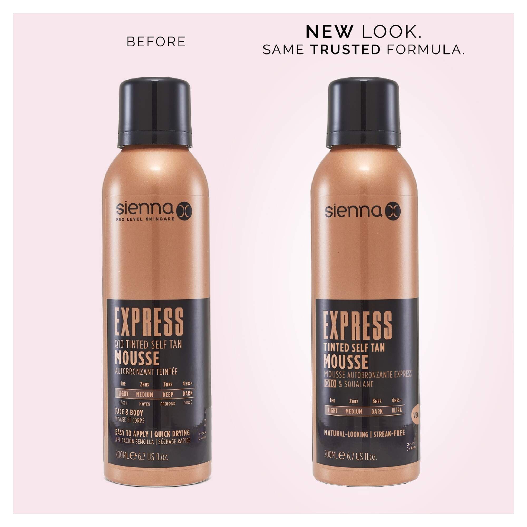 SIENNA X TAN - RETAIL - EU EXPRESS Q10 Tinted Self Tan Mousse - 200ml - Image 2