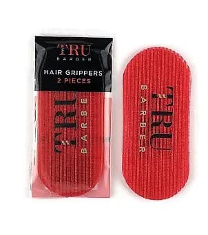 TRU BARBER - HAIR GRIPPERS - Red/Black - 2pcs