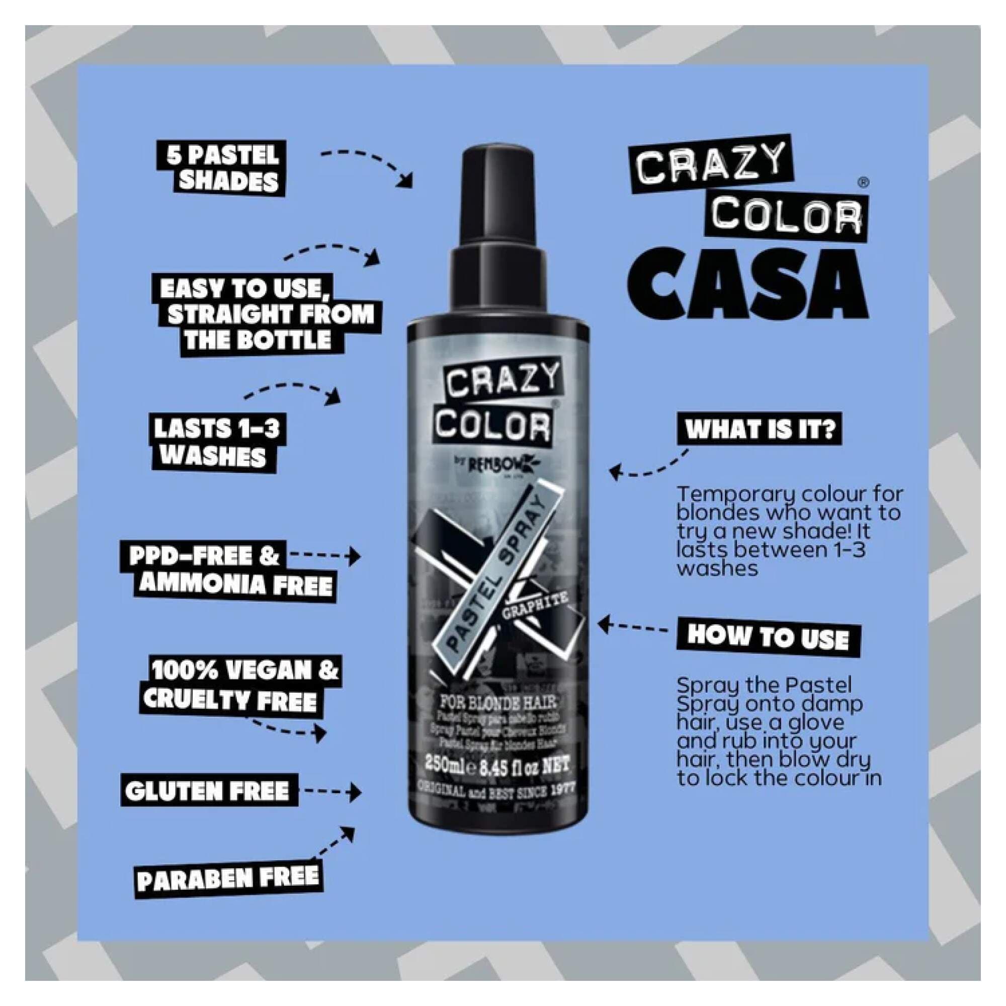 Crazy Color - Spray In's - Pastel Spray Graphite  - Image 2