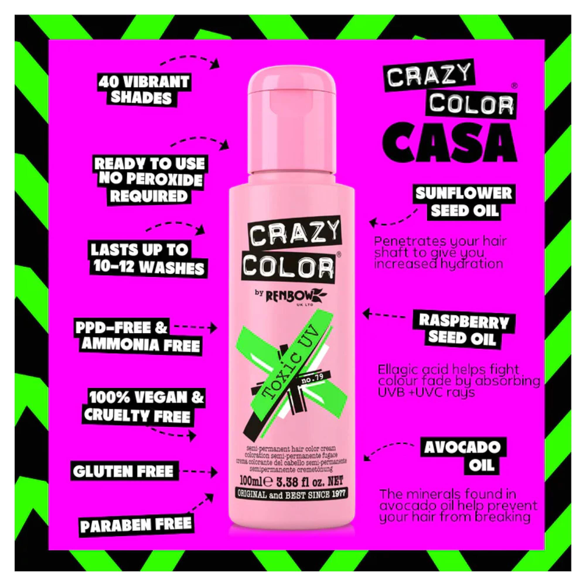 Crazy Color - Vibrant Shades - Toxic UV (79) - Image 2