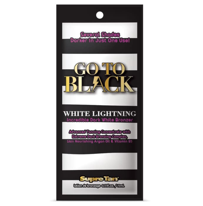 Supre Tan - Go To Black - Sachet - White Lightening